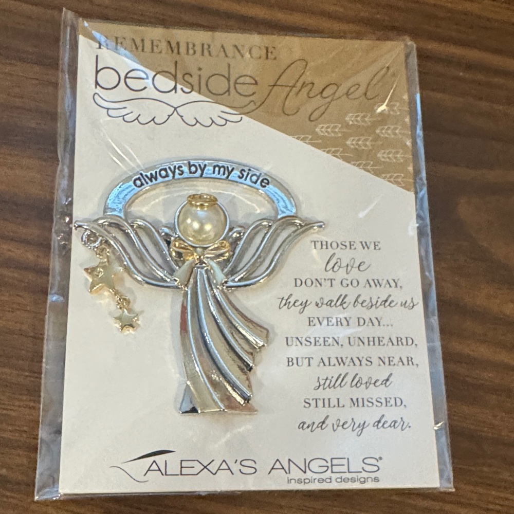 Remembrance Bedside Angel - Silver and Gold